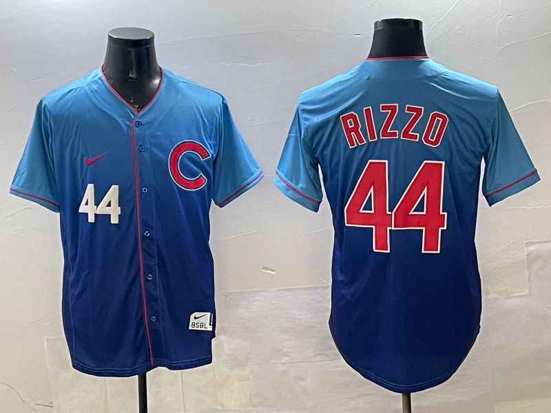 Men Chicago Cubs 44 Rizzo Blue Fashion Game 2025 Nike MLB Jersey style 4